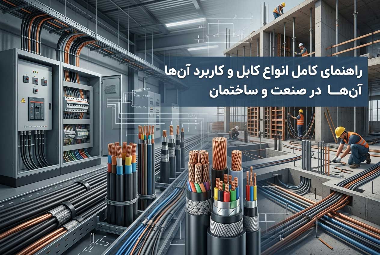 راهنمای کامل انواع کابل و کاربرد آن‌ها در صنعت و ساختمان